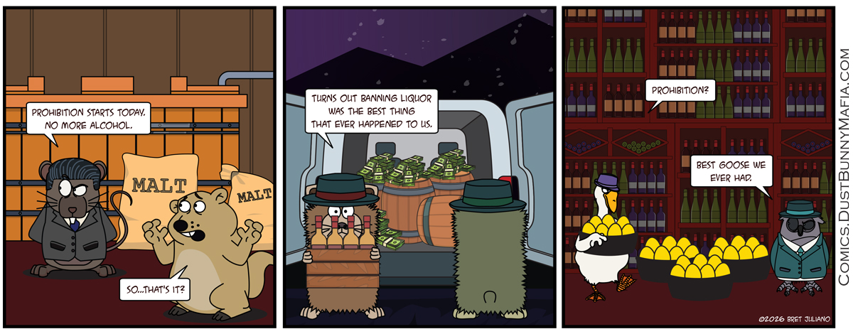 Prohibition (1920–1933) unintentionally fueled the rise of organized crime, creating a massive black market that gangsters eagerly supplied.